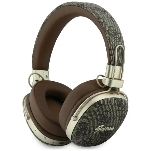 Headphones Guess Bluetooth ENC    Metal 4G Script Logo brown