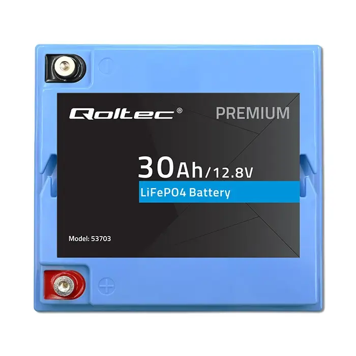 Qoltec LiFePO4 lithium iron phosphate battery | 12.8V | 30Ah | 384Wh | BMS