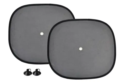 Sun blinds 44x38cm, 2 pieces, black, nylon mesh
