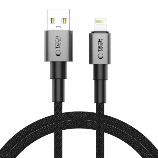 Tech-Protect UltraBoost DNA data transfer and charging cable | USB-A to Lightning | 15W | 1m | gray