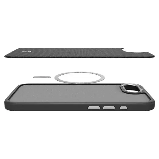 Spigen Enzo Aramid MagSafe telefona maciņš priekš iPhone SE 4 melns