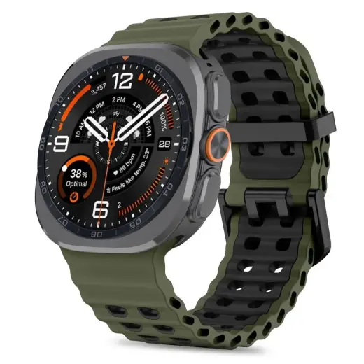 Tech-Protect IconBand Pro išmaniojo laikrodžio dirželis Galaxy Watch Ultra 1/2 (47 mm) | žalias/juodas
