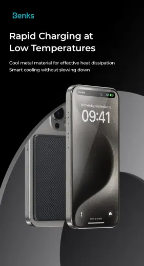 Benks Ārējais akumulators (powerbank) 10000mAh MP16 ArmorGo - USB-C - magnētisks ar indukcijas uzlādi melns