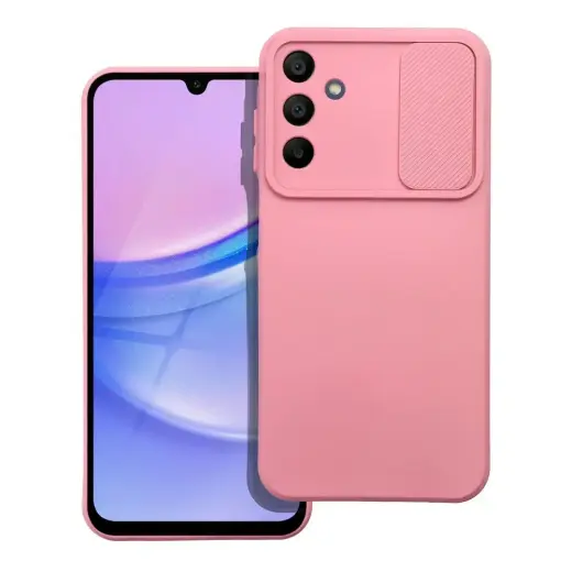 SLIDE telefoni ümbris Samsung Galaxy A15 4G (A155) | A15 5G (A156) roosa (kaamera kaitsega)