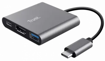Dokstacija Trust Dalyx 3-in-1 Multiport USB-C Grey