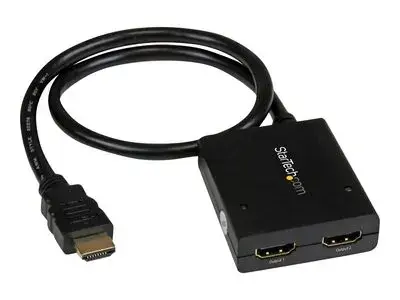 StarTech.com HDMI Cable Splitter - 2 Port - 4K 30Hz - Powered - HDMI Audio | Video Splitter - 1 in 2 Out - HDMI 1.4 - video|audio splitter - 2 ports