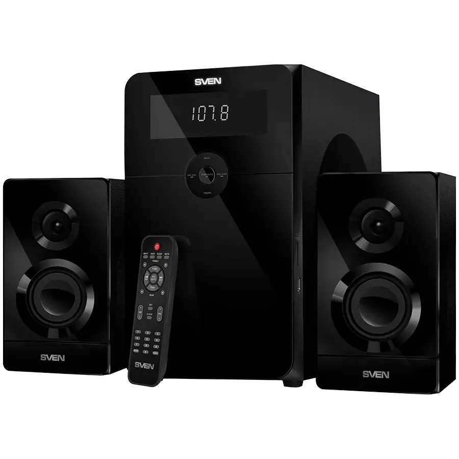 Speakers SVEN MS-2250, black (80W, FM, USB/SD, Display, RC, Bluetooth)