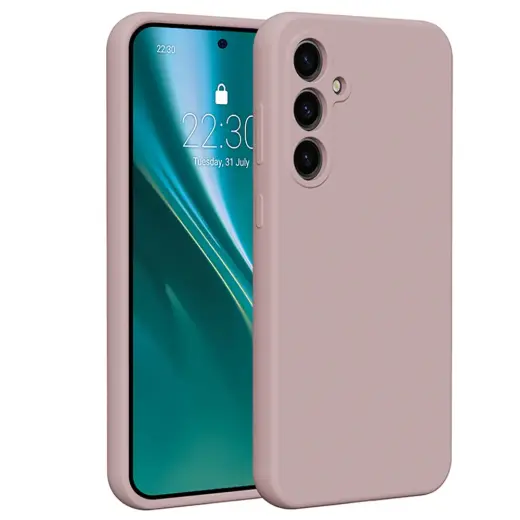 Etteri Silikona telefona maciņš Samsung Galaxy S23 FE gaiši rozā
