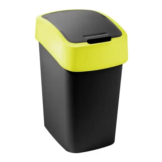 Atkritumu spainis Flip Bin 9L melns/dzeltens