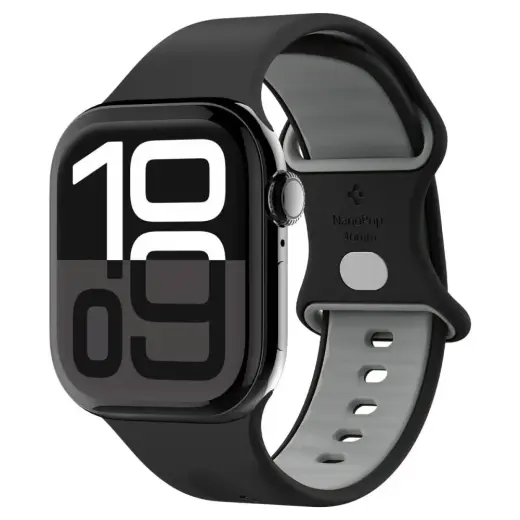 Spigen Nano Pop smartwatch strap for Apple Watch 6/7/8/9/10/SE/Ultra 1/2 (44/45/46/49 mm) | Silicone | black/sesame