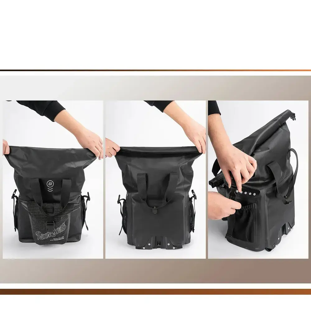 Torba rowerowa Rockbros AS-158 na kierownicę do roweru składanego Brompton 18 l - czarna