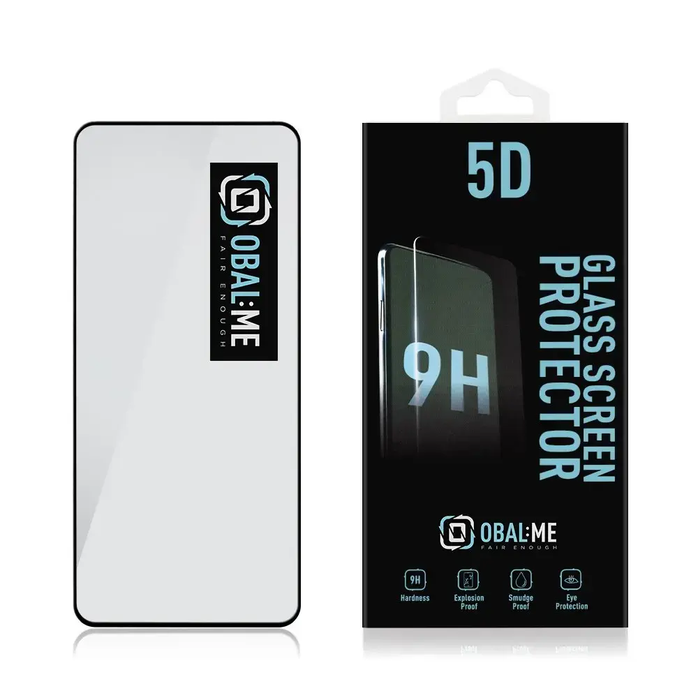 OBAL:ME 5D stikla aizsargstikls telefonam Xiaomi Redmi Note 13 Pro 4G|5G melns