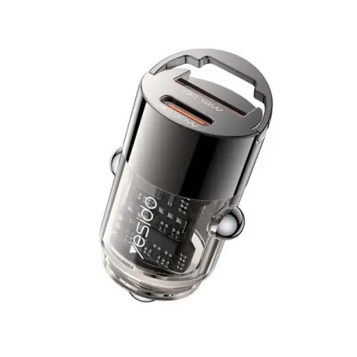 Зарядка для автомобиля Yesido Y68 | 30W | PD, QC | USB-A, USB-C | чёрная