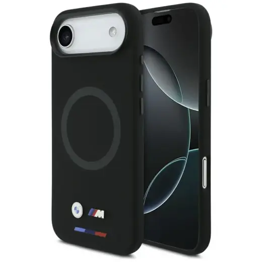 BMW M Silicon Logo telefoni ümbris MagSafe toega iPhone 17 Air must