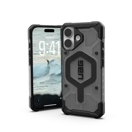 UAG Pathfinder Clear MagSafe Case for iPhone 17 - Black and Gray