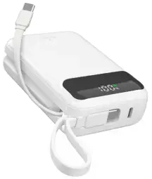Puro PowerDuo ārējais akumulators (powerbank) | 10 000 mAh | 20W | PD | USB-C | balts
