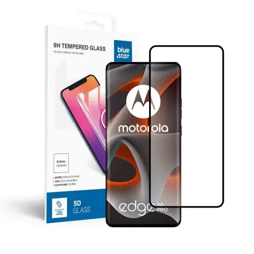 Tempered glass to Motorola Edge 50 PRO Blue Star 5D black