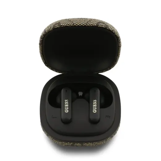 Guess PU 4G Script Logo ENC TWS Wireless Earphones Brown