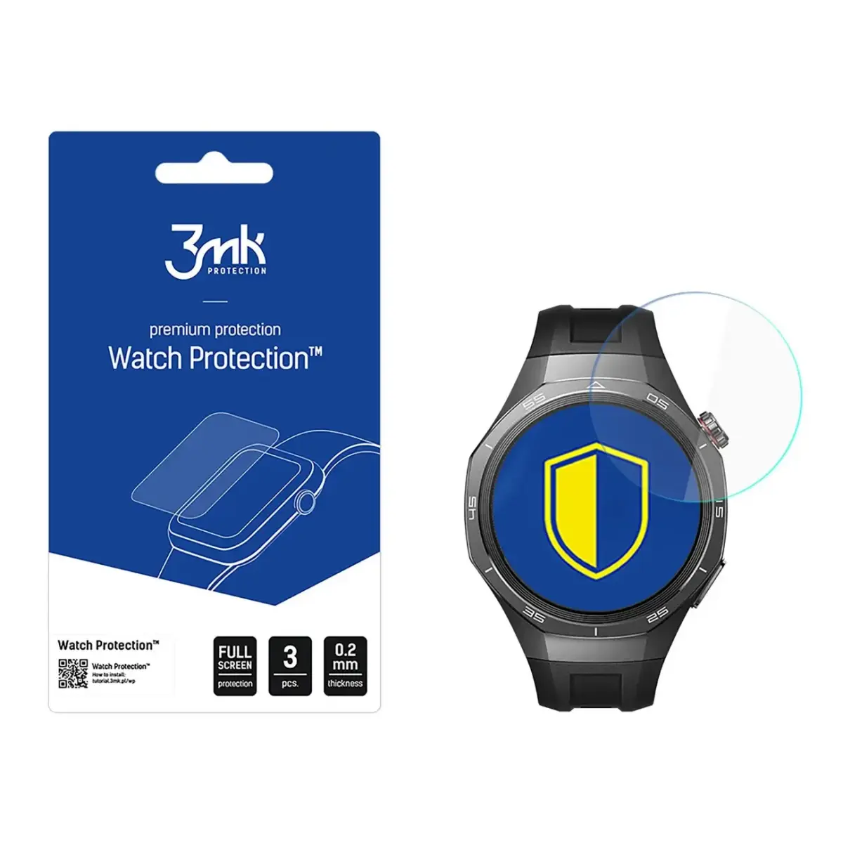 Hybrid Glass 3mk Watch Protection FlexibleGlass for Huawei Watch GT5 Pro 46mm