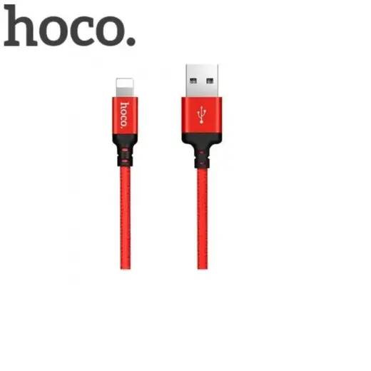 HOCO X14 andmeedastus- ja laadimiskaabel | USB-A kuni Lightning | 1m | must, punane