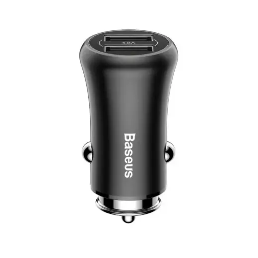 Baseus Gentleman Dual Fast Charge Premium Auto Lādētājs 12 | 24V | 4.8A Melns
