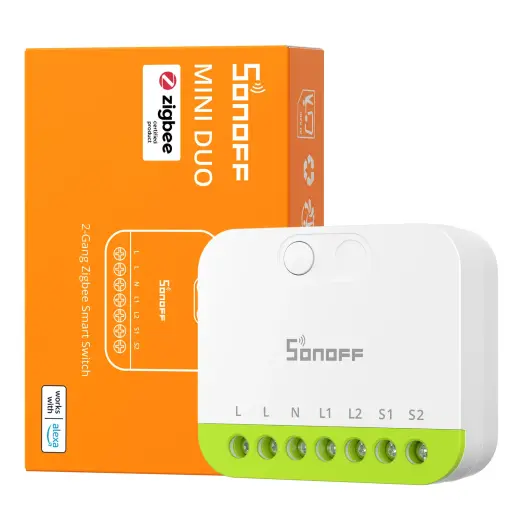 Išmanusis 2 grupių Zigbee jungiklis Sonoff MINI-ZB2GS