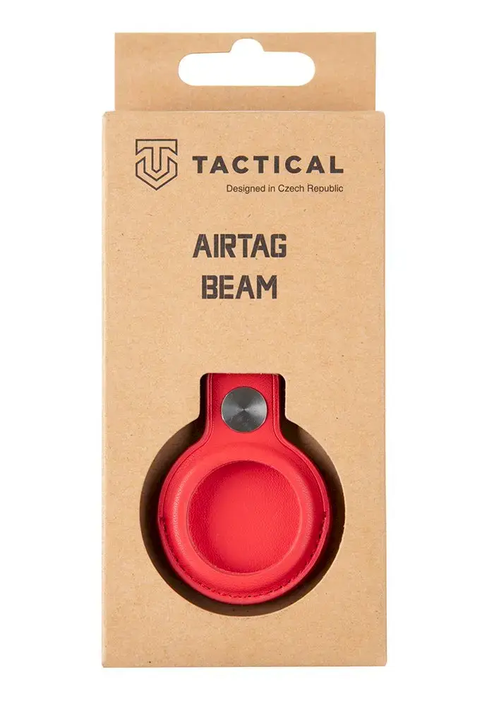 Tactical Airtag Beam Leather Red
