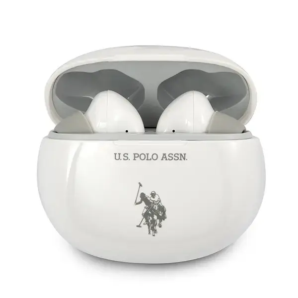 US Polo słuchawki Bluetooth USTWS1WH TWS  + stacja dokująca biały|white