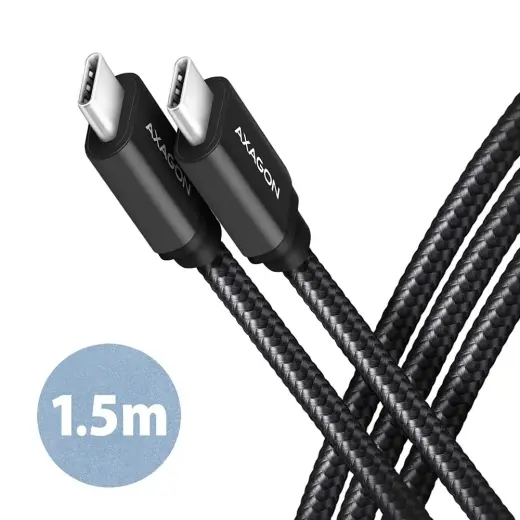 Axagon BUCM3-CM15AB datu pārraides un uzlādes vads | USB-C uz USB-C | 1.5m
