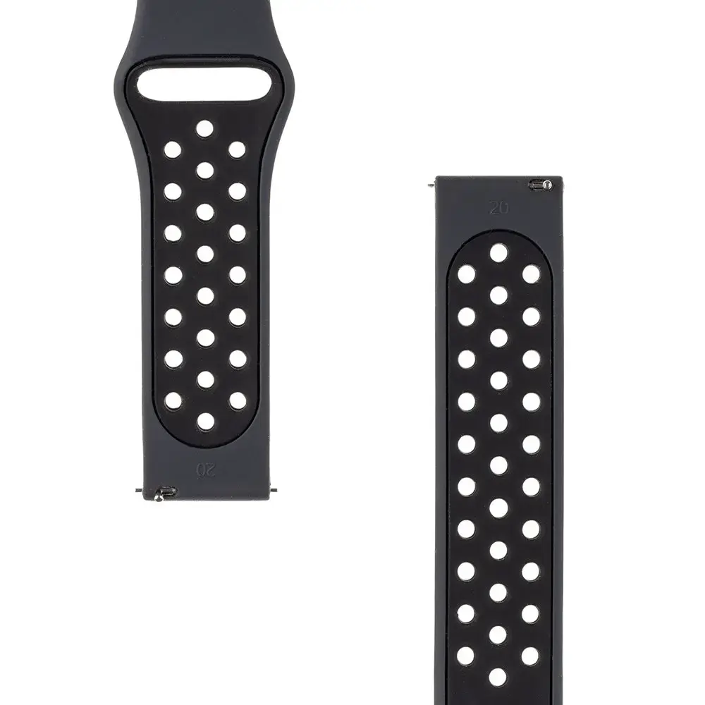 Tactical 856 Double Silicone Band 20mm Black