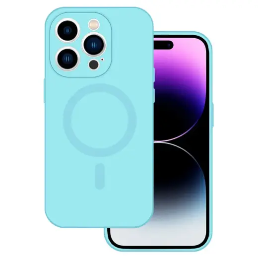 TEL PROTECT MagSilicone Case for Iphone 15 Light blue