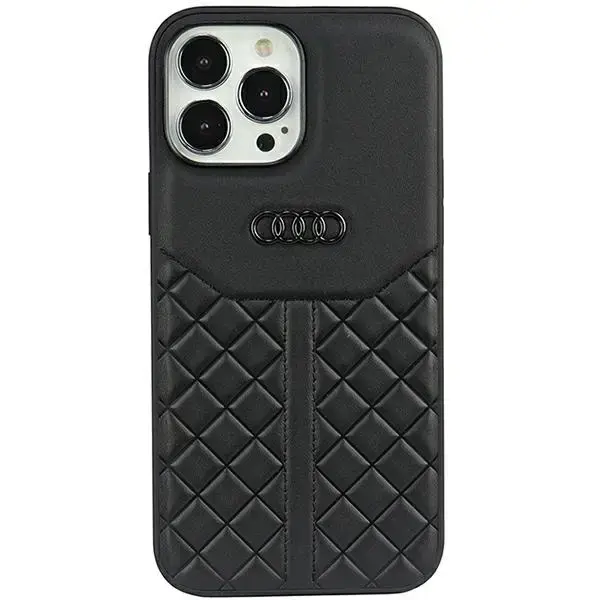 Audi Genuine Leather iPhone 13 Pro / 13 6.1" black hardcase AU-TPUPCIP13P-Q8/D1-BK