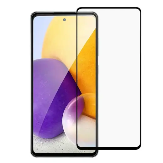 Защитное закаленное стекло Fusion Full Cover 5D для телефона Samsung Galaxy A53 5G, черное.