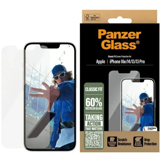PanzerGlass Classic Fit защитное стекло для iPhone 16e