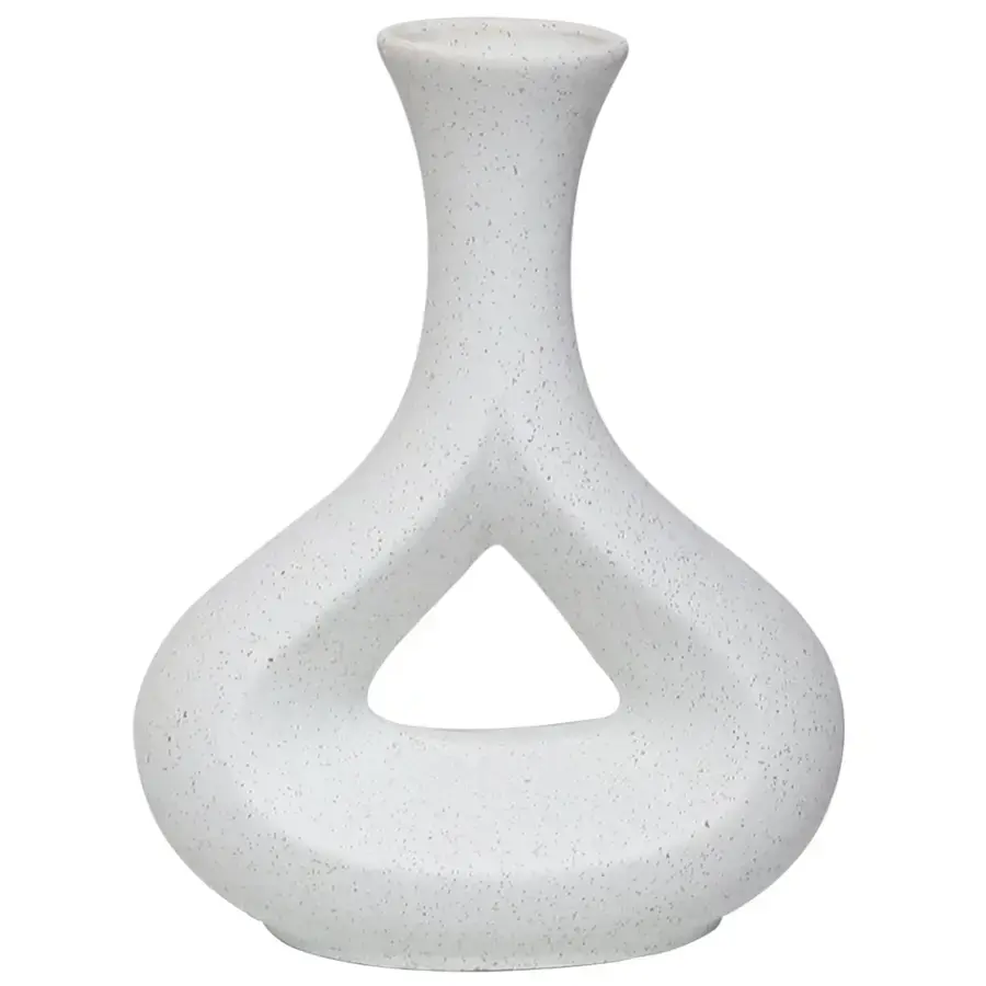 Vāze keramiska Drop 15x8x20cm, balta