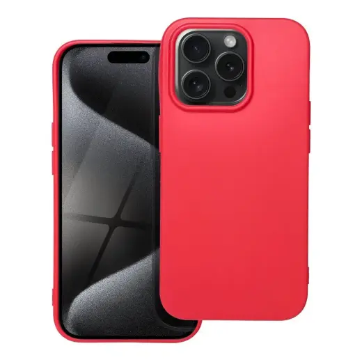 Soft maciņš telefonam iPhone 15 Pro sarkans