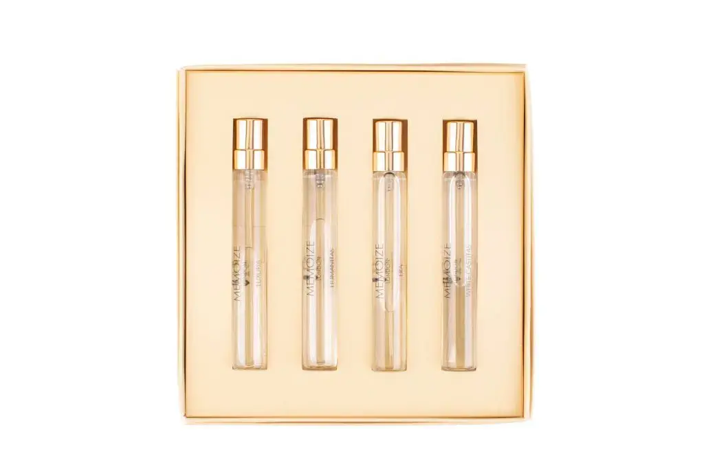 Collection III Set Memoize: Luxuria, Extrait De Parfum, Unisex, 7.5 ml + White Castitas, Extrait De Parfum, Unisex, 7.5 ml + Era, Extrait De Parfum, Unisex, 7.5 ml + Humanitas, Extrait De Parfum, Unisex, 7.5 ml