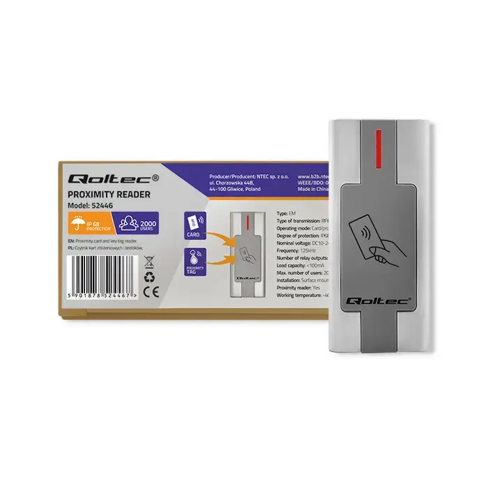 Qoltec Proximity card and key fob reader