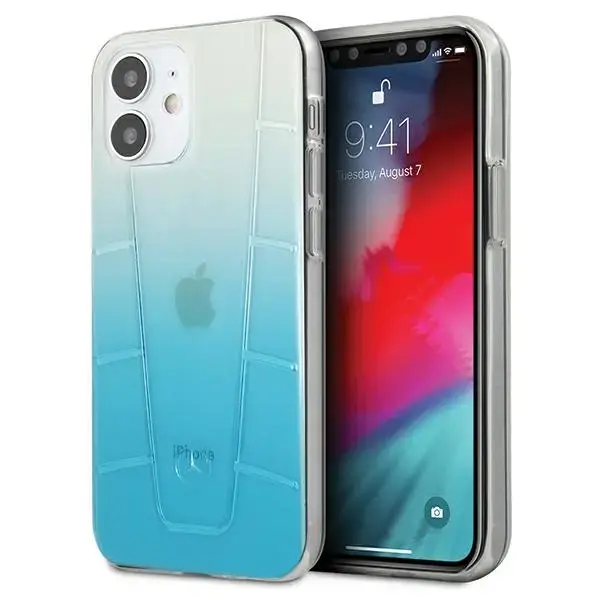 Mercedes MEHCP12SCLGBL iPhone 12 mini 5,4" niebieski|blue hardcase Transparent Line