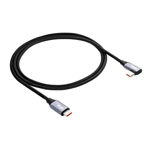 Cable USB Akyga AK-USB-54 USB type C (m) | USB type C (m) Angle ver. 2.0 60W 1m