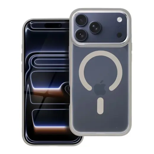 MATTE MAG COVER telefono dėklas su MagSafe palaikymu iPhone 17 Pro Max pilkas