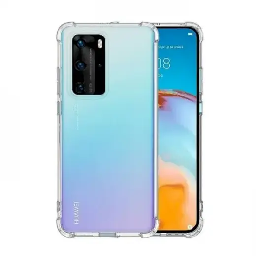 Fusion Anti Shock 0.5 mm Silikona Aizsargapvalks Priekš Huawei P40 Pro Caurspīdīgs