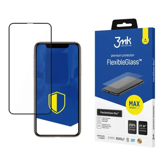 3mk FlexibleGlass Max™ защитное стекло для телефона iPhone 11 Pro Max черный