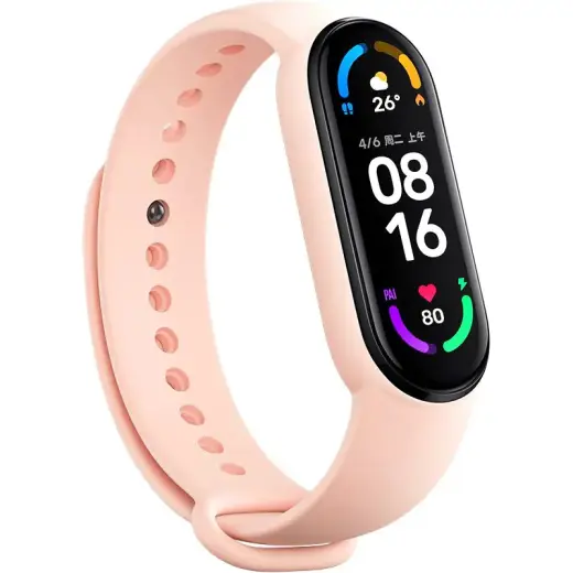 Fusion viedpulksteņa siksniņa priekš Xiaomi Mi Band 5/6/7 | silikons | rozā