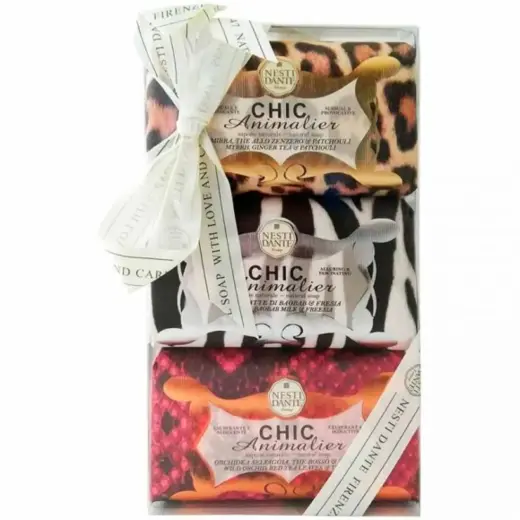Set Trio, Nesti Dante, Chic Animalier, Soothing, Soap Bar, 3 pcs, 250 g
