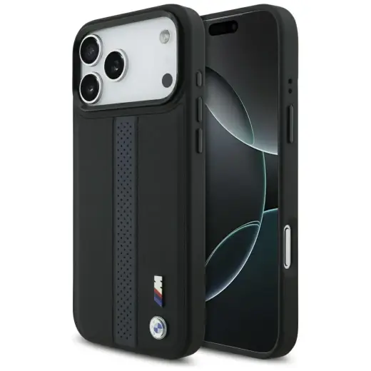 Case BMW M Perforated Stripe Logo        MagSafe for iPhone 17 Pro Max blue