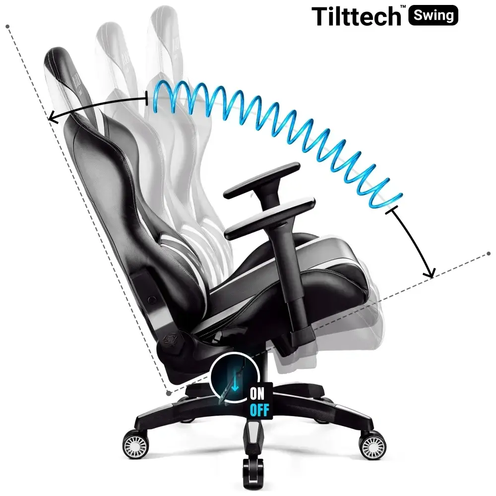 Gaming chair Diablo Chairs X-Horn 2.0 Normal Size black-white