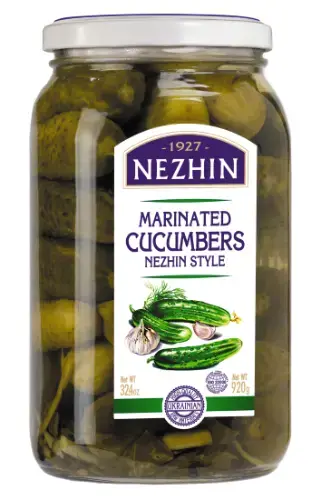 Gurķi marinēti NEZHIN, (7-9 cm), 920g