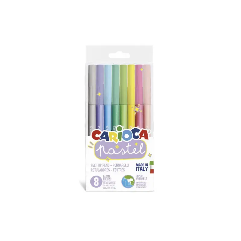 Flomasteri CARIOCA Pastel, 8 krāsas