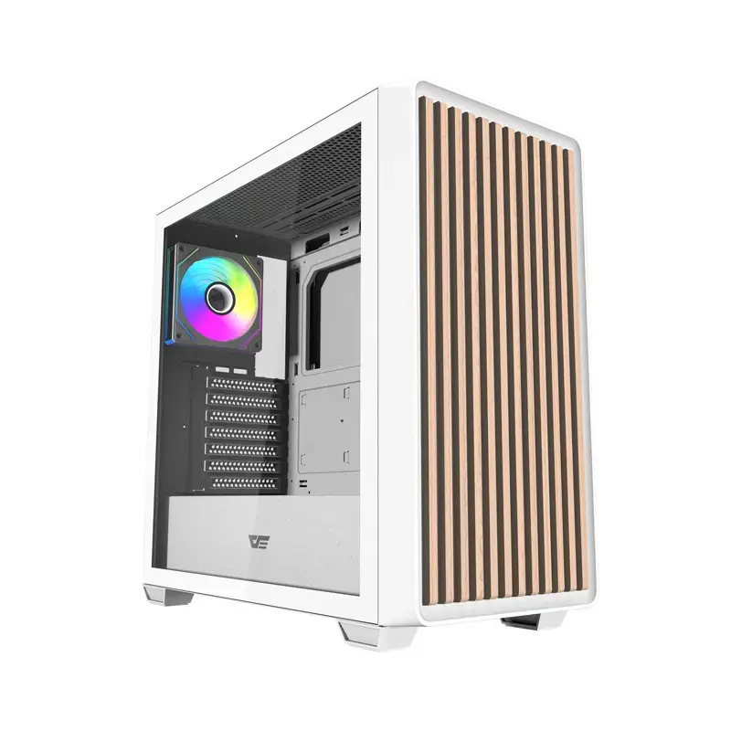 Darkflash DS900WD ATX computer case (White) + 4 fans